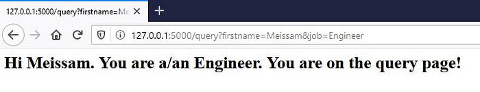 Query String Output